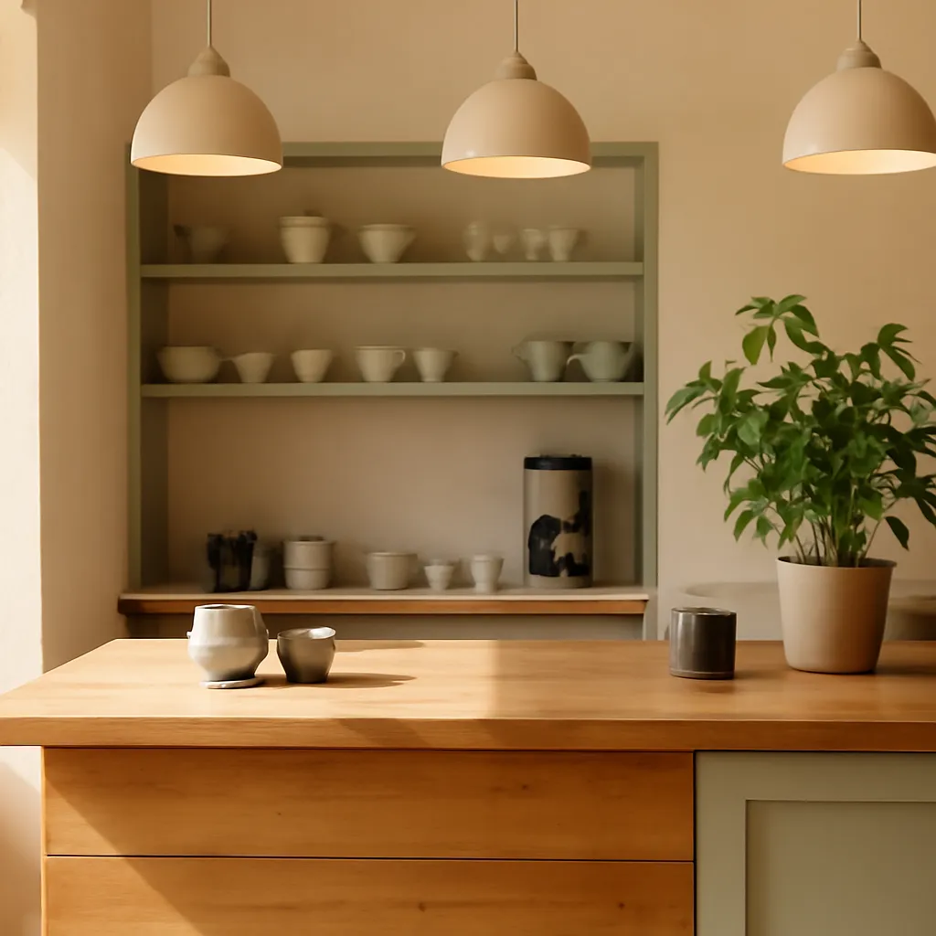 A sunlit, cozy café interior